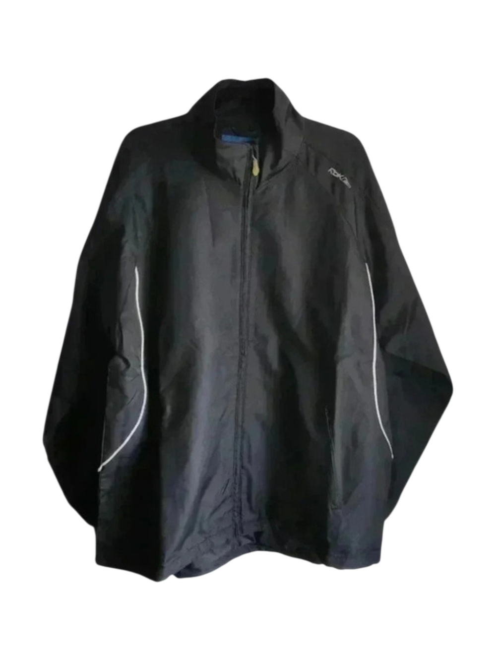 Vtg Y2K Reebok hockey warm-up jacket men XL black full-zip windbreaker *NEW*
